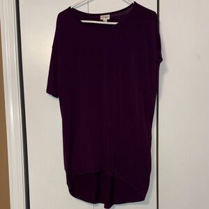LuLaRoe Deep Purple Short Sleeve Top